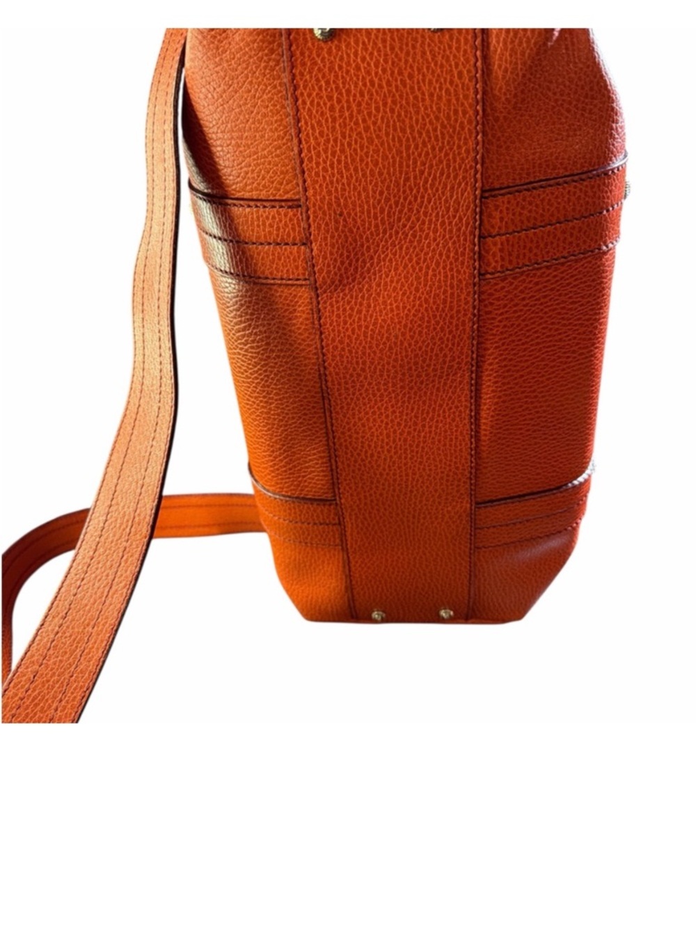 Low start - Salvatore Ferragamo Orange Pebble Leather Top-Handle & Crossbody Bag - Picture 5 of 10